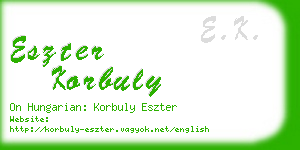 eszter korbuly business card